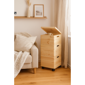 Trio Standard drewniane 39x30x74 cm – stojak z trzema skrzynkami