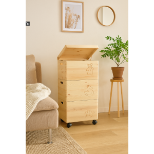 Trio Standard drewniane 39x30x74 cm – stojak z trzema skrzynkami