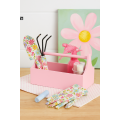 Drewniane nosidełko na narzędzia 34x18x20,5 cm – różowy narzędziownik