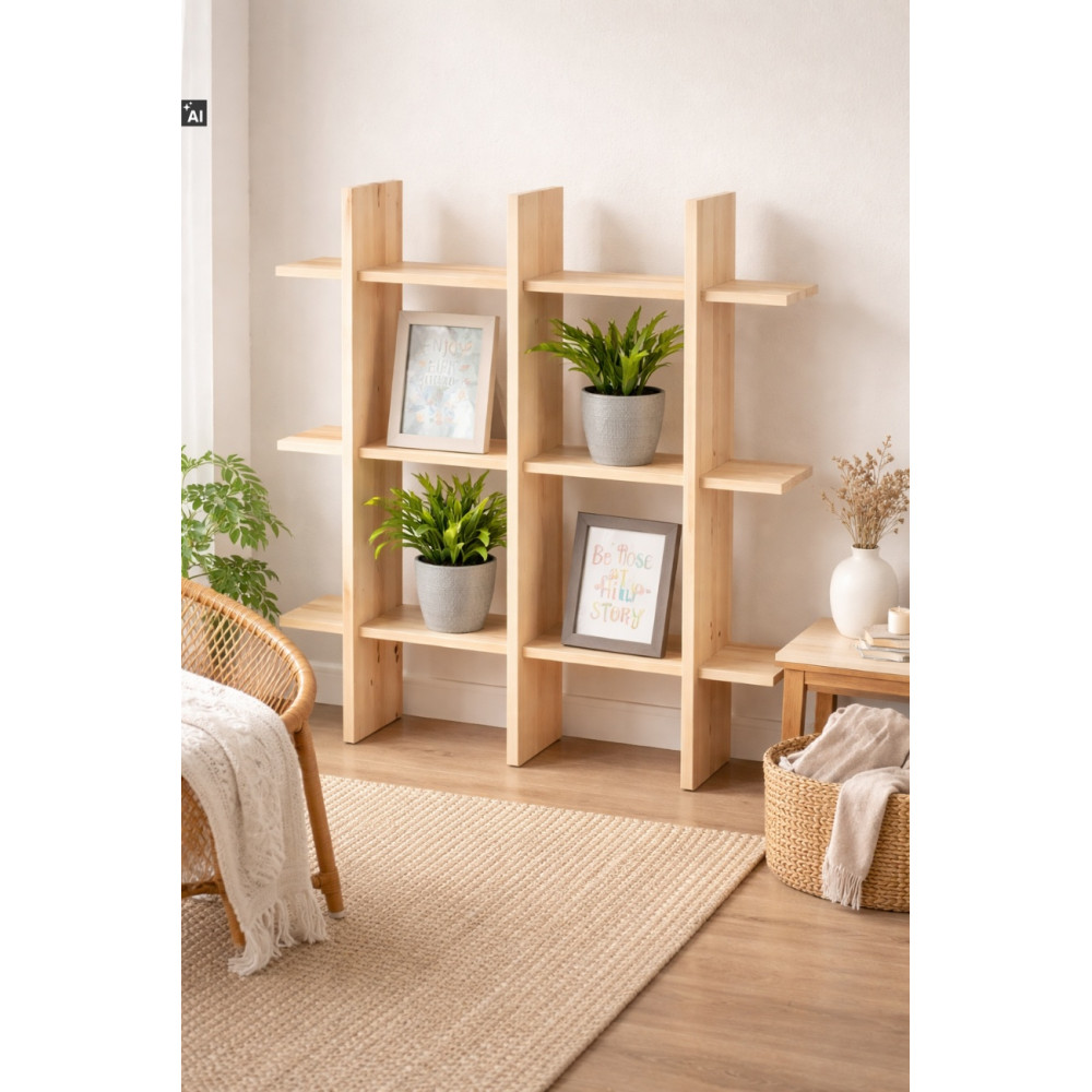Regał drewniany kratka duży 90x90x22 /576600