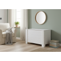 Kufer drewniany 77x40x50 cm biały – skrzynia do przechowywania