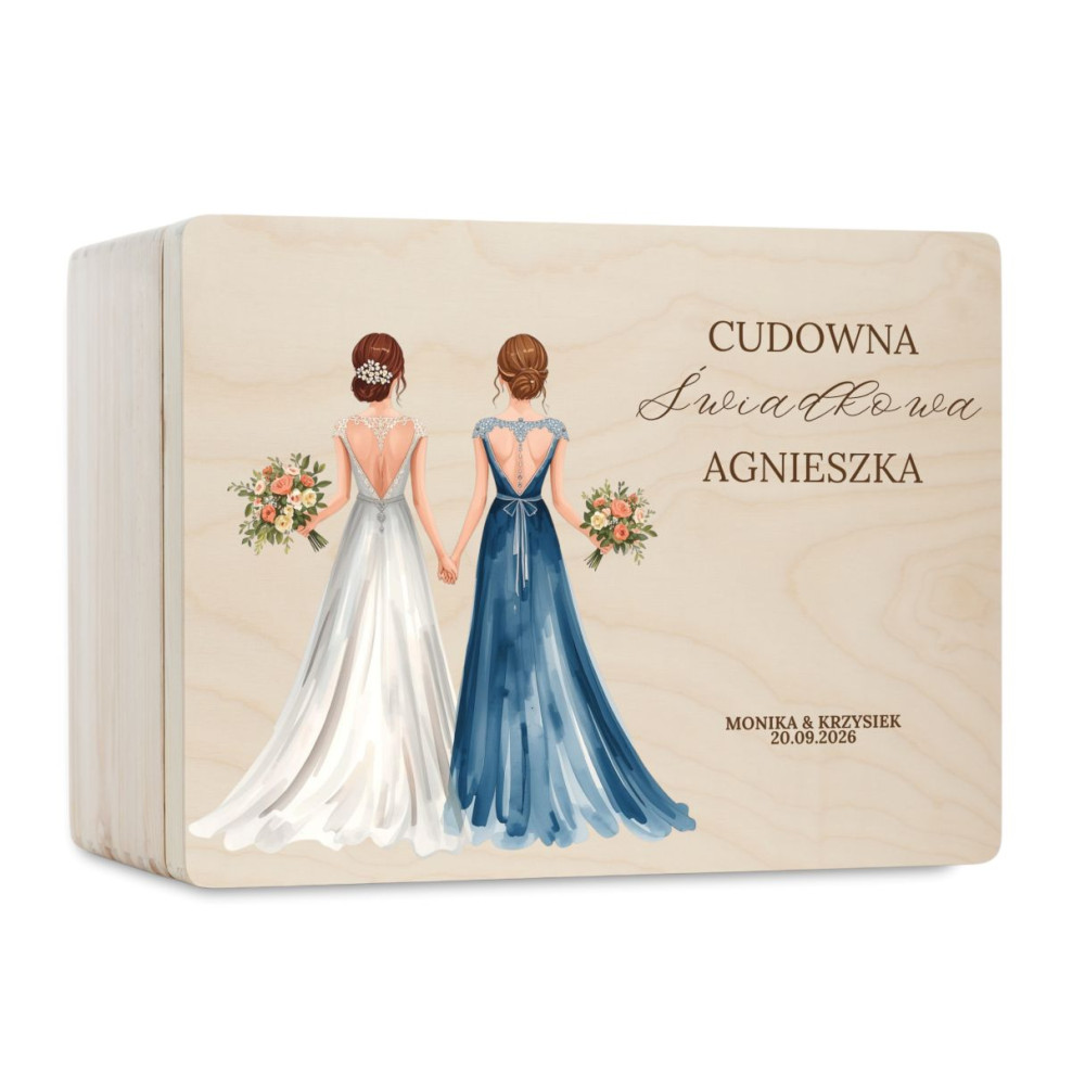 Personalizowana skrzynka prezentowa 40x30 cm – elegancki prezent i pamiątka.