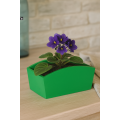 Doniczka drewniana 24x13x10,5 cm Zielona