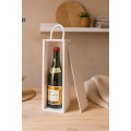 Skrzynka drewniana na wino 10x11x35 cm biała – pudełko na butelkę