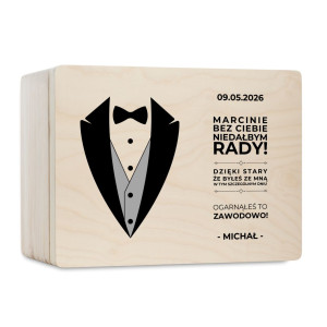 Personalizowana skrzynka prezentowa 40x30 cm – elegancki prezent i pamiątka.