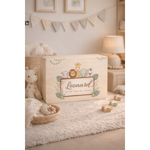 Personalizowane pudełko wspomnień dla dziecka 40x30x23 cm – nadruk UV
