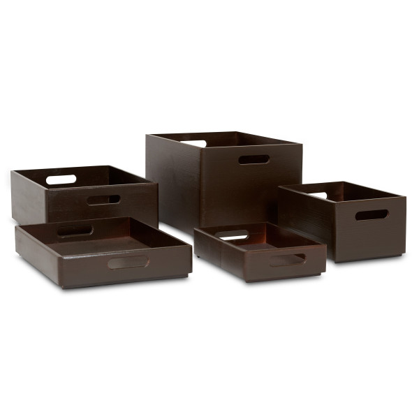 Skrzynka drewniana 30x20x13,5cm Sepia brown