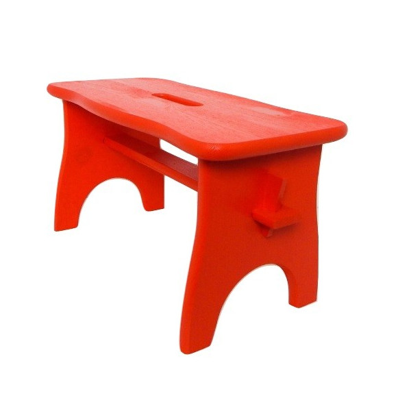 Stołek drewniany 38x19x21 cm Brązowy