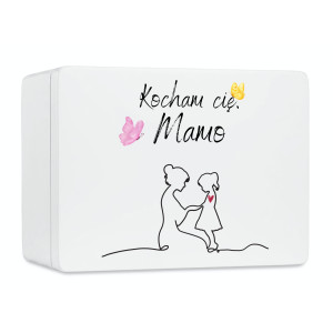 Pudełko na Dzień Matki Personalizowane Drewniane Pudełko Prezent dla Mamy z Nadrukiem UV