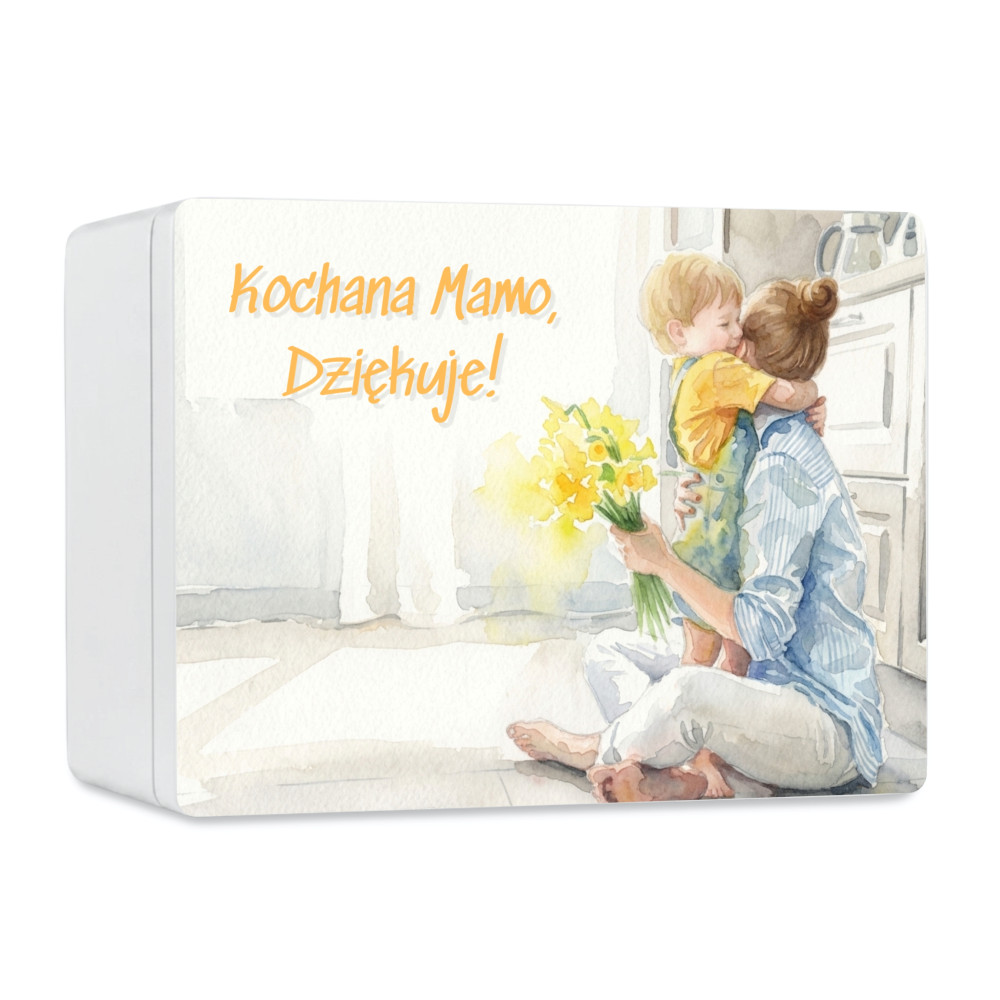 Pudełko na Dzień Matki Personalizowane Drewniane Pudełko Prezent dla Mamy z Nadrukiem UV
