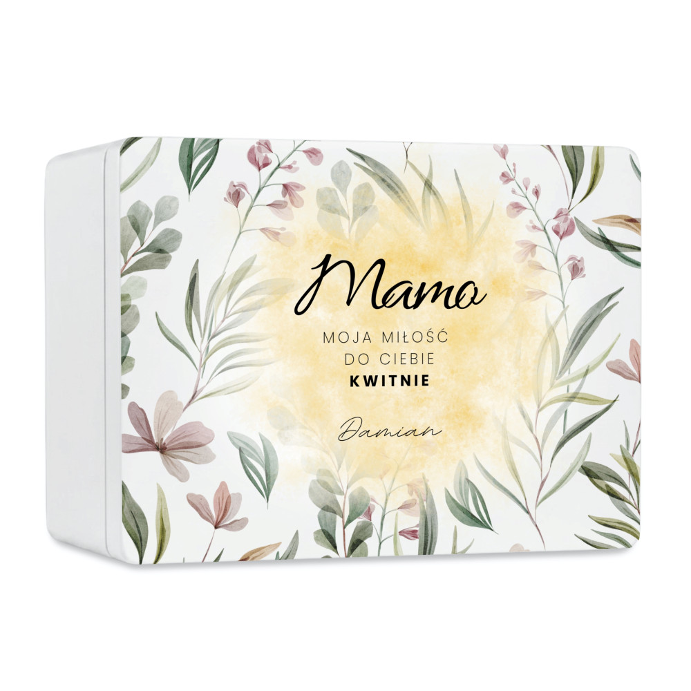 Pudełko na Dzień Matki Personalizowane Drewniane Pudełko Prezent dla Mamy z Nadrukiem UV
