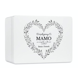 Pudełko na Dzień Matki Personalizowane Drewniane Pudełko Prezent dla Mamy z Nadrukiem UV