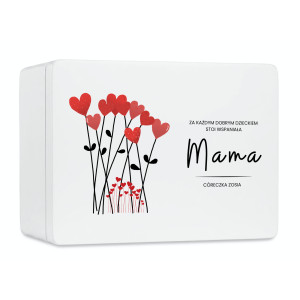 Pudełko na Dzień Matki Personalizowane Drewniane Pudełko Prezent dla Mamy z Nadrukiem UV