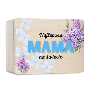 Pudełko na Dzień Matki Personalizowane Drewniane Pudełko Prezent dla Mamy z Nadrukiem UV