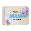 Pudełko na Dzień Matki Personalizowane Drewniane Pudełko Prezent dla Mamy z Nadrukiem UV