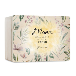Pudełko na Dzień Matki Personalizowane Drewniane Pudełko Prezent dla Mamy z Nadrukiem UV