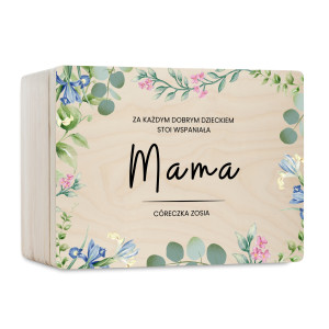 Pudełko na Dzień Matki Personalizowane Drewniane Pudełko Prezent dla Mamy z Nadrukiem UV