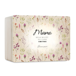 Pudełko na Dzień Matki Personalizowane Drewniane Pudełko Prezent dla Mamy z Nadrukiem UV