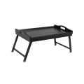 Taca z nogami drewniana 51x32x24 cm Czarna