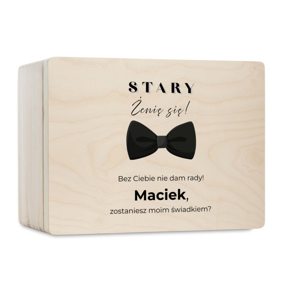 Personalizowana skrzynka prezentowa 40x30 cm – elegancki prezent i pamiątka.