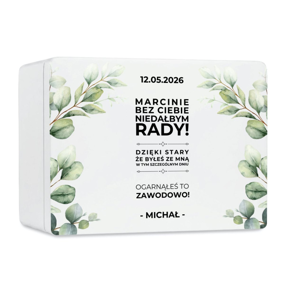 Personalizowana skrzynka prezentowa 40x30 cm – elegancki prezent i pamiątka.