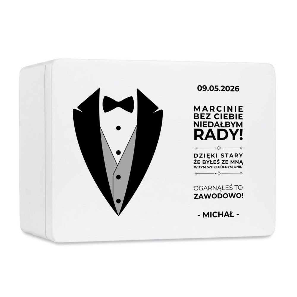 Personalizowana skrzynka prezentowa 40x30 cm – elegancki prezent i pamiątka.