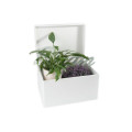 Skrzynka drewniana z deklem 40x30x23cm Singal white