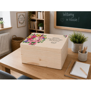 Personalizowane pudełko na Dzień Nauczyciela z nadrukiem UV 40x30x23 cm