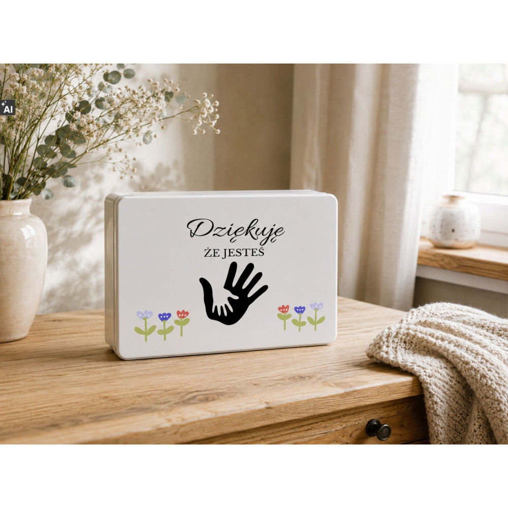 Pudełko na Dzień Ojca Personalizowane Drewniane Pudełko Prezent dla Ojca z Nadrukiem UV