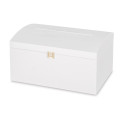 Kuferek drewniany35x25x18,5 cm Signal white z nacięciem na koperty