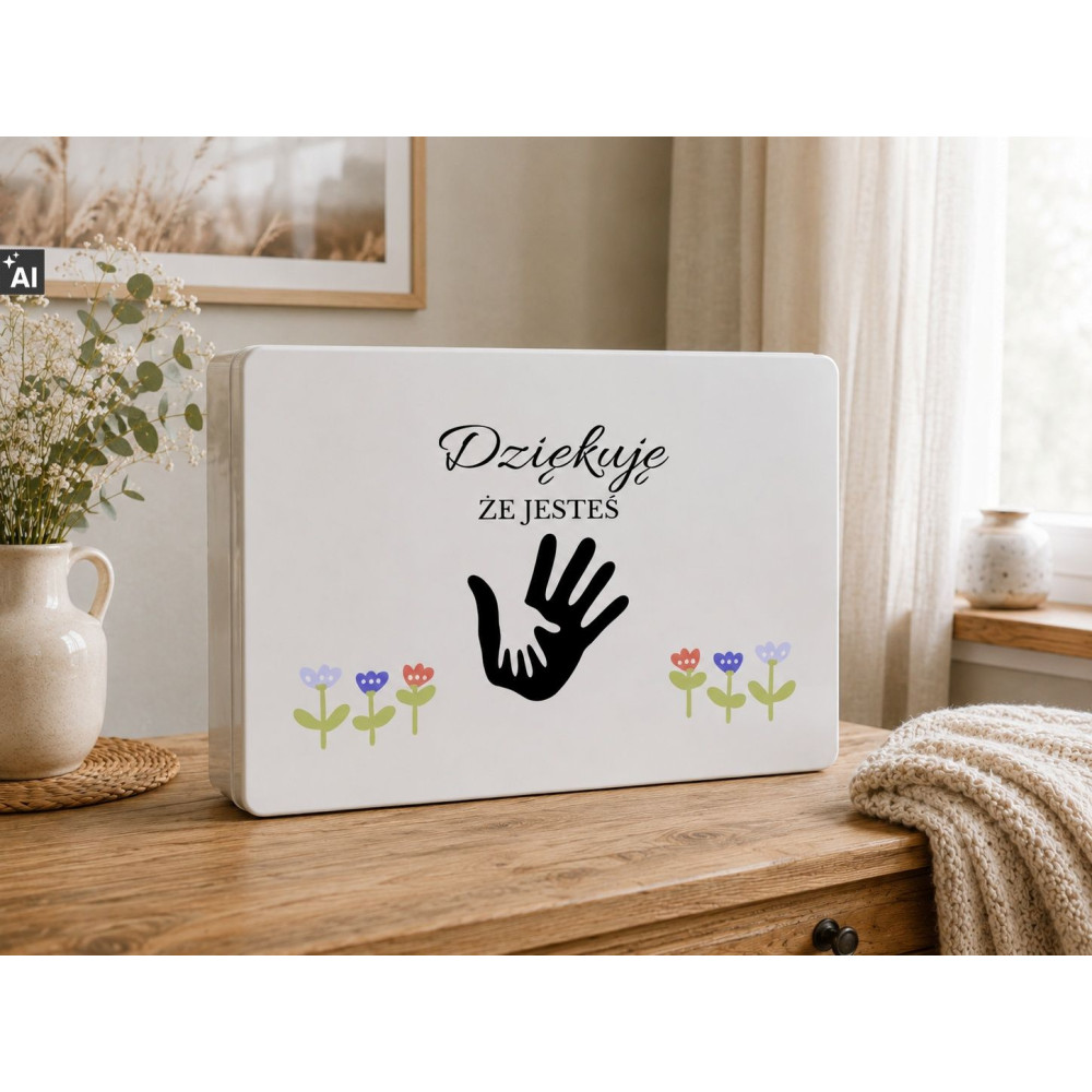 Pudełko na Dzień Ojca Personalizowane Drewniane Pudełko Prezent dla Ojca z Nadrukiem UV