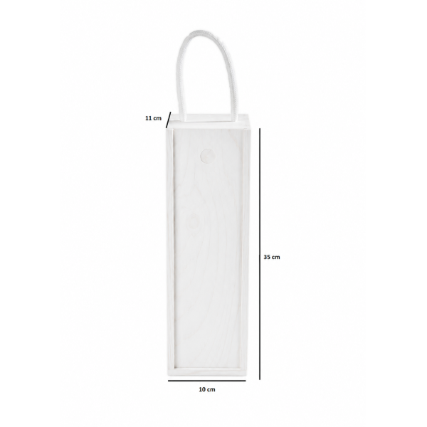 Personalizowana skrzynka drewniana na wino z nadrukiem UV 10x11x35cm