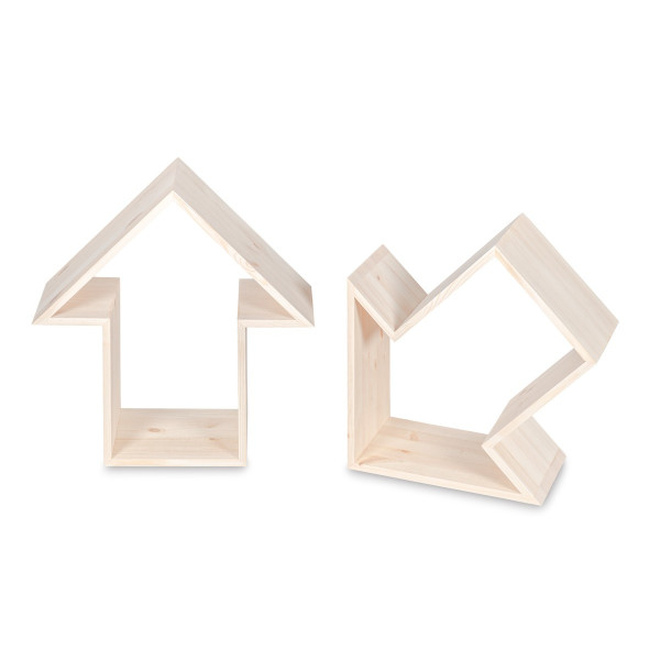 Regał drewniany strzałka 50x50x50cm