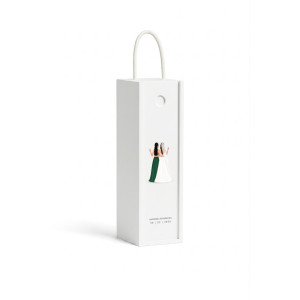 Personalizowana skrzynka drewniana na wino z nadrukiem UV 10x11x35cm