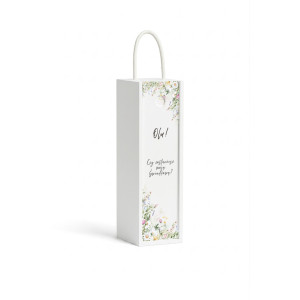 Personalizowana skrzynka drewniana na wino z nadrukiem UV 10x11x35cm