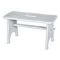 Stołek drewniany 38x18x21 cm  Silver grey