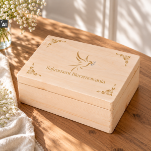 Personalizowane pudełko prezentowe na Bierzmowanie 40x30x13,5 cm