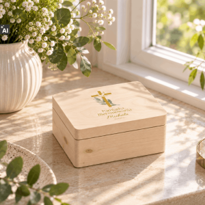 Personalizowane pudełko prezentowe na Bierzmowanie 20x15x10 cm