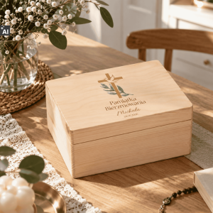 Personalizowane pudełko prezentowe na Bierzmowanie 30x20x13,5 cm