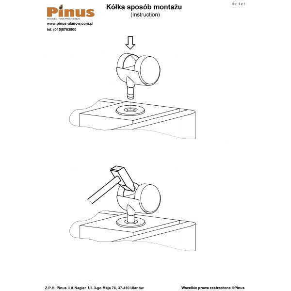 Kółka do skrzynki - czarne Kółka do skrzynki - czarne