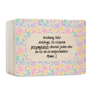 Pudełko na Dzień Ojca Personalizowane Drewniane Pudełko Prezent dla Ojca z Nadrukiem UV