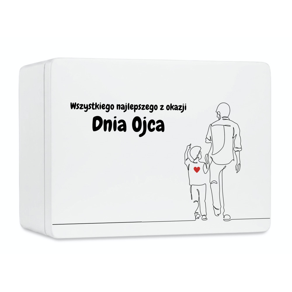 Pudełko na Dzień Ojca Personalizowane Drewniane Pudełko Prezent dla Ojca z Nadrukiem UV