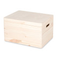 Skrzynka drewniana z deklem 40x30x23cm Natural wood