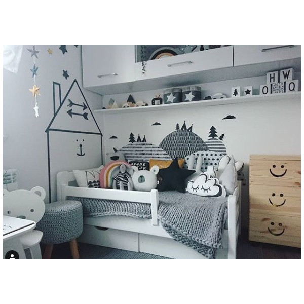 Skrzynka drewniana z deklem 40x30x23cm Uśmiech