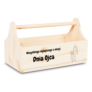 Personalizowany narzędziownik dla Mamy i – drewniany organizer prezent na Dzień Ojca