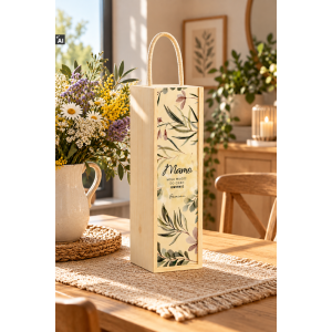 Personalizowana skrzynka drewniana na wino z nadrukiem UV 10x11x35cm
