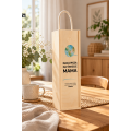 Personalizowana skrzynka drewniana na wino z nadrukiem UV 10x11x35cm