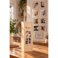 Personalizowana skrzynka drewniana na wino z nadrukiem UV 10x11x35cm