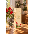 Personalizowana skrzynka drewniana na wino z nadrukiem UV 10x11x35cm