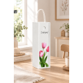 Personalizowana skrzynka drewniana na wino z nadrukiem UV 10x11x35cm